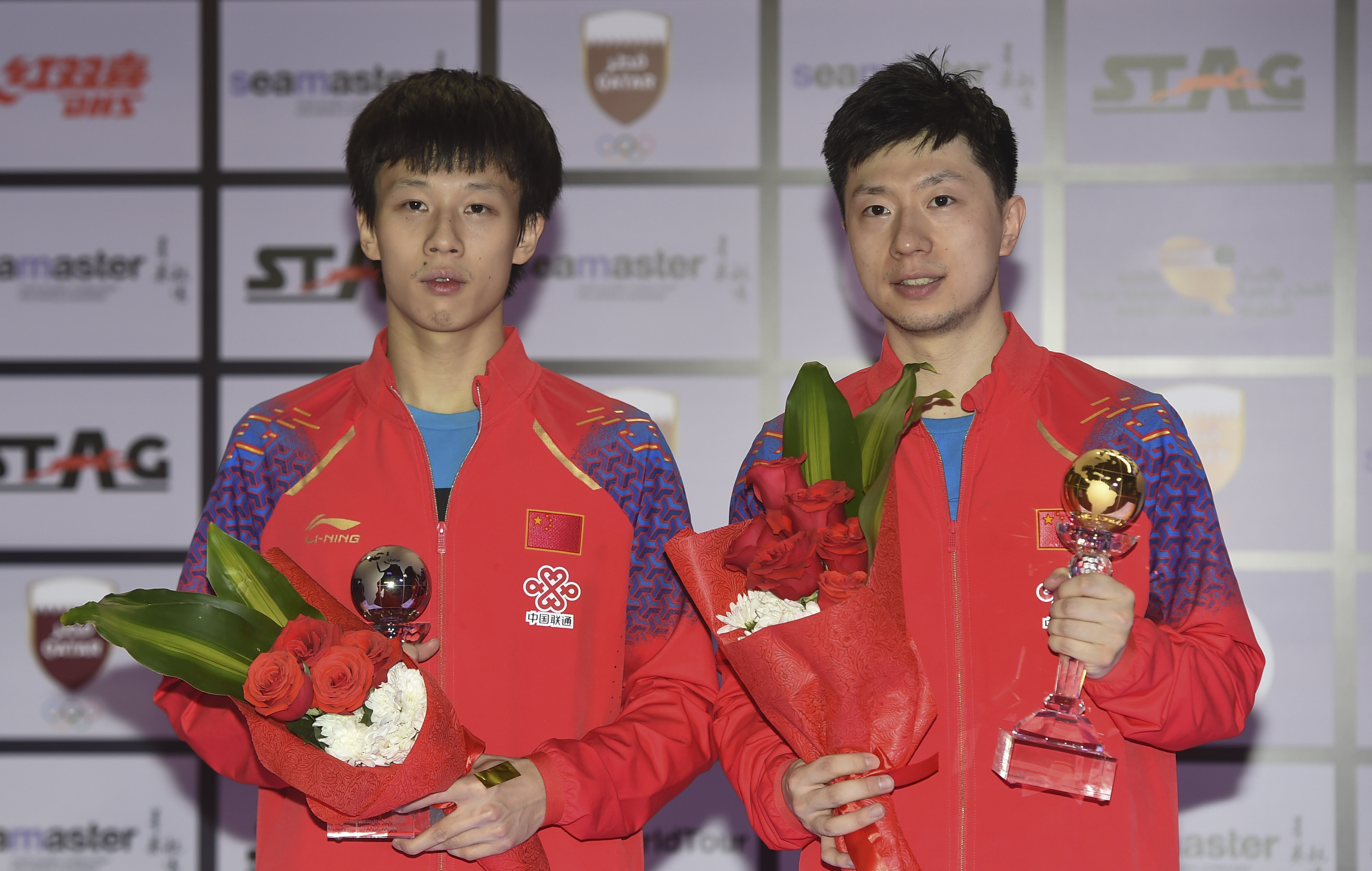 中国队完胜奥地利队，马龙带队取胜